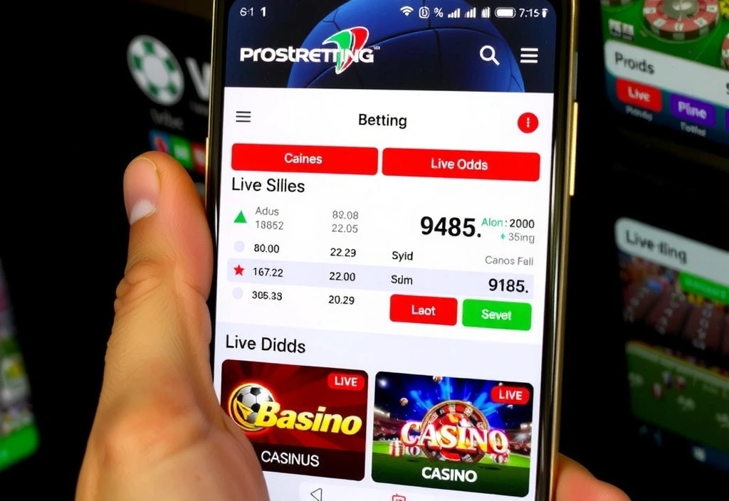 Aplicación móvil de BetWarrior para apuestas